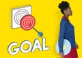 Goal focus aim success graphic