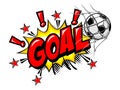 goal football soccer comic icon Royalty Free Stock Photo