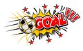 goal football soccer comic icon Royalty Free Stock Photo