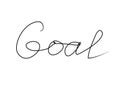 Goal handwritten text inscription. Modern hand drawing calligraphy. Word illustration black Royalty Free Stock Photo