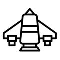 Goal jetpack icon outline vector. Boost speed