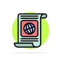 Goal, Objectives, Target, World, File Abstract Circle Background Flat color Icon