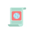 Goal, Objectives, Target, World, File Flat Color Icon. Vector icon banner Template