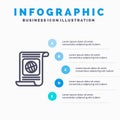 Goal, Objectives, Target, World, File Line icon with 5 steps presentation infographics Background