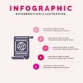 Goal, Objectives, Target, World, File Solid Icon Infographics 5 Steps Presentation Background
