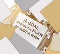 A goal without a plan is just a wish. Business concept Royalty Free Stock Photo