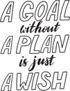 A Goal Without A Plan Is Just A Wish. Creative Motivation Quote. Vector Typography Poster ConceptÃ¯Â¿Â½ Royalty Free Stock Photo