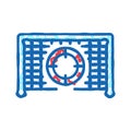 goal post succes challenge icon doodle illustration