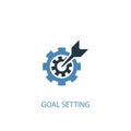 Goal setting concept 2 colored icon