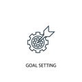 Goal setting concept line icon. Simple Royalty Free Stock Photo