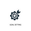 Goal setting icon. Simple element