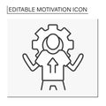 Goal setting line icon