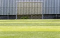 Goal soccer green field background