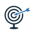Goal, stretch, aim, target icon. Simple editable vector illustration