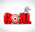Goal and target and dart Royalty Free Stock Photo