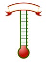Goal thermometer Royalty Free Stock Photo