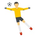 Goalee icon, flat style