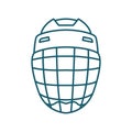 A goalie helmet illustration.. Vector illustration decorative design