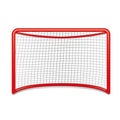 Red hockey goal. Royalty Free Stock Photo