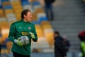 Goalkeeper Andriy Pyatov 30. The football match of UPL, FC Shakhtar Donetsk vs FC Zorya Luhansk Royalty Free Stock Photo