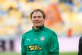 Goalkeeper Andriy Pyatov 30. The football match of UPL, FC Shakhtar Donetsk vs FC Zorya Luhansk Royalty Free Stock Photo