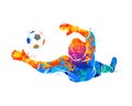 Goalkeeper, ball Abstract