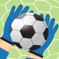 Goalkeeper batted ball Royalty Free Stock Photo