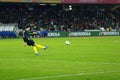 Goalkeeper Ciprian Tatarusanu playing during a match Royalty Free Stock Photo