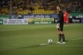 goalkeeper fc rubin Sergey Ryzikov in the match against fc kuban