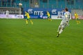 Goalkeeper kicks the ball Royalty Free Stock Photo