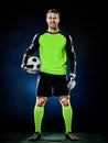 Goalkeeper soccer man isolated