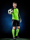 Goalkeeper soccer man isolated