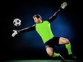 Goalkeeper soccer man isolated