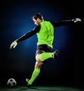 Goalkeeper soccer man isolated