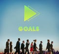 Goals Aim Forward Positivity Success Mission Concept Royalty Free Stock Photo