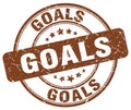 goals brown stamp Royalty Free Stock Photo