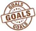 goals brown stamp Royalty Free Stock Photo