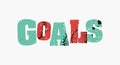 Goals Concept Colorful Stamped Word Illustration