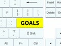 Goals yellow keyboard button Royalty Free Stock Photo