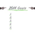 2014 Goals list isolated Royalty Free Stock Photo