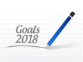 goals 2018 message sign illustration design