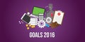 Goals for new year 2016 target Royalty Free Stock Photo