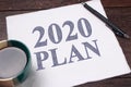 Goals Plans Resolutions for 2020 New Year Royalty Free Stock Photo