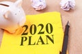 Goals Plans Resolutions for 2020 New Year Royalty Free Stock Photo