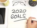 Goals Plans Resolutions for 2020 New Year Royalty Free Stock Photo