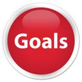 Goals premium red round button Royalty Free Stock Photo