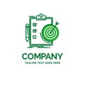 goals, report, analytics, target, achievement Flat Business Logo