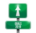 goals 2018 road sign illustration design