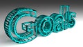 Goals sign in turquoise and glossy letters