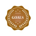 Goals stamp illustration Royalty Free Stock Photo